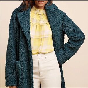 Ann Taylor Deep Teal Teddy Jacket